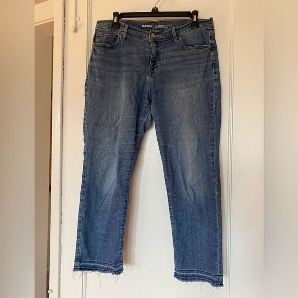 Old Navy Straight Mid-Rise Jeans Size 10 - Picture 1 of 7